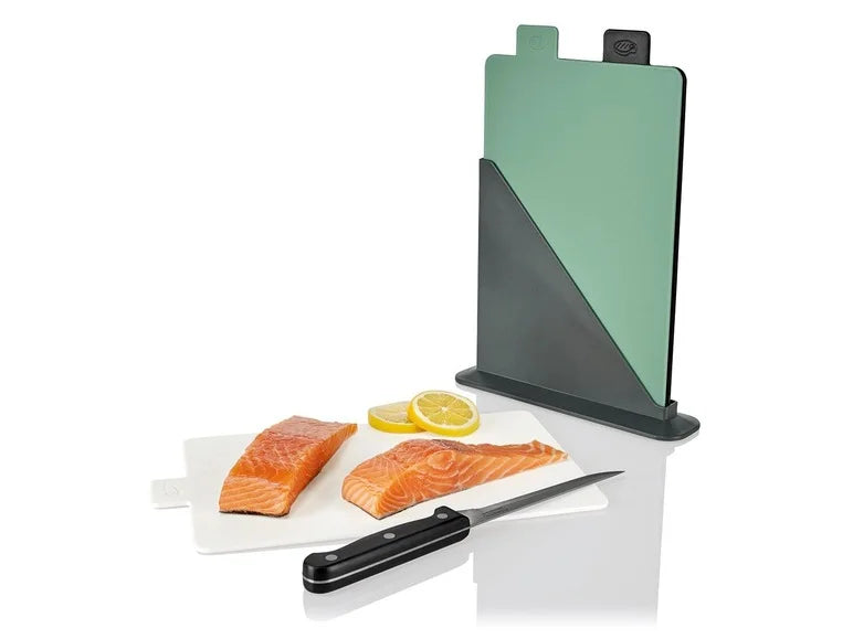 ERNESTO® SET OF 3 CHOPPING BOARD SET WITH STAND