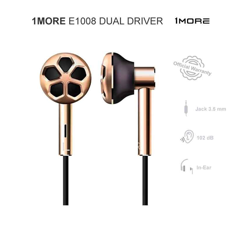 1MORE E1008 DUAL DRIVER EARBUD EARPHONES