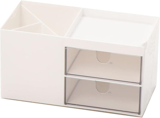 ATORSE® Simple Drawer Type Dust-Proof Storage Box Room Dresser Cosmetic Storage Box White