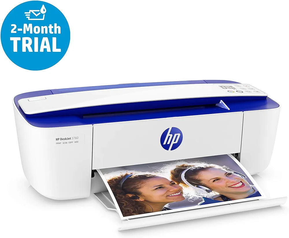 HP DeskJet 3760 All-in-One Colour Printer, Instant Ink,White.