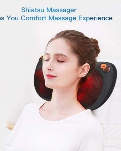 Relaxation Massage Pillow Vibrator Electric Shoulder Back Heating Kneading Infrared therapy pillow shiatsu Neck Massager